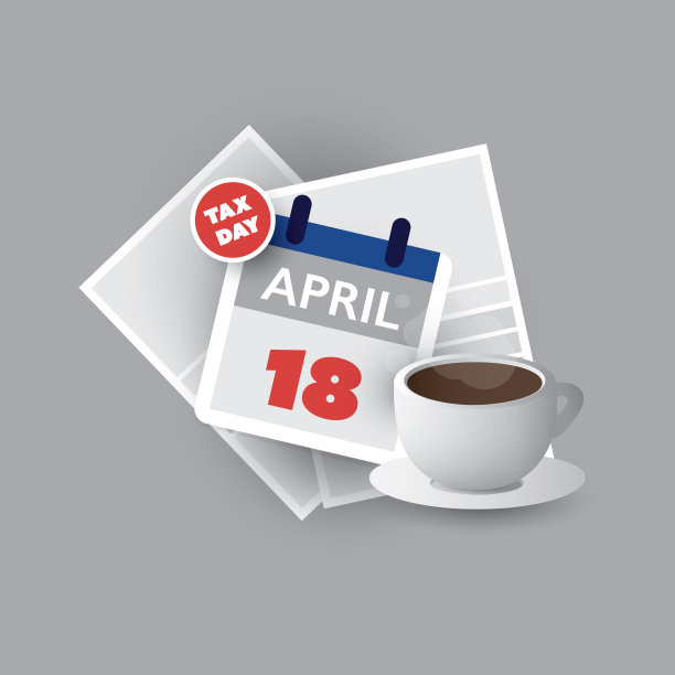 美国税务日提醒-日历设计模板图片下载