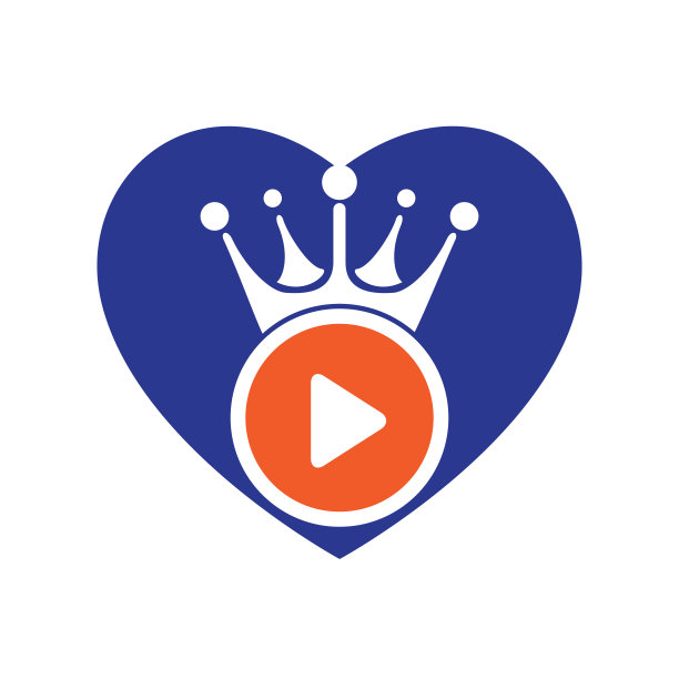 王视频矢量logo设计模板。皇家电影标志设计矢量。图片下载