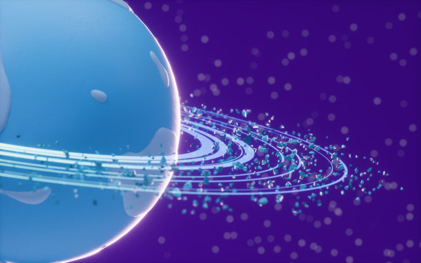 外太空的行星，3d渲染。图片下载