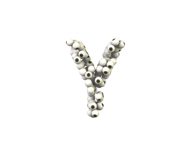 眼球主题字体字母Y图片下载