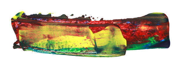 抽象丙烯酸纹理涂料涂片孤立在白色背景上图片下载