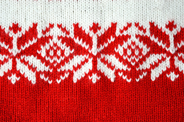 针织红白点缀图片下载
