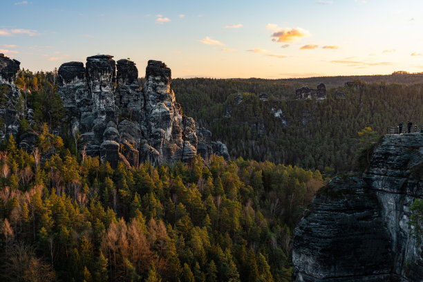 从巴斯泰岩易北砂岩山脉俯瞰图片下载