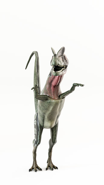 恐龙孤立在白色背景上图片下载