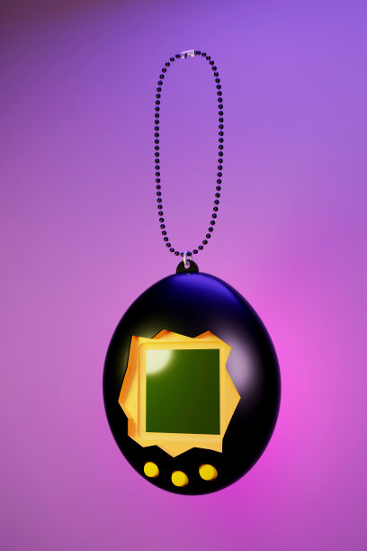 3D插图复古宠物游戏玩具在彩色背景3D渲染图片下载