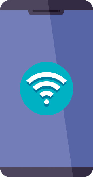 带有WiFi标志的智能手机图片下载