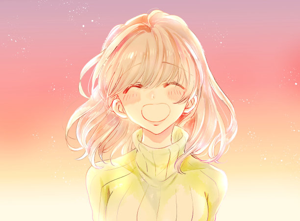 一个带着微笑的悲伤女孩图片下载