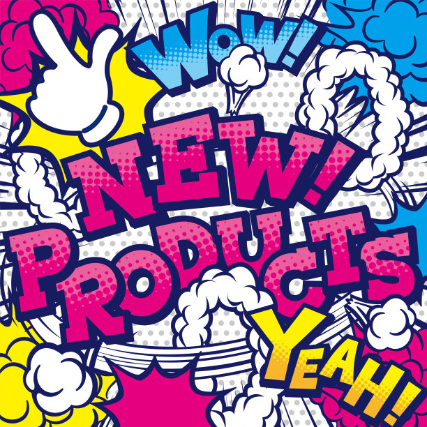 英文POP材料《新产品》图片下载