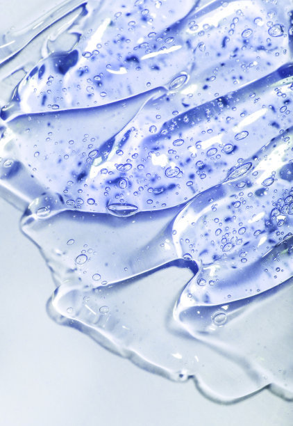 美容精华凝胶质地清晰，泡沫背景的护肤霜图片下载