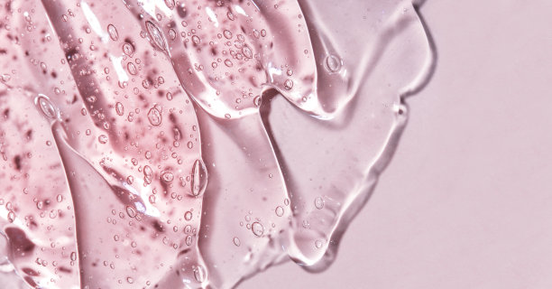 美容精华凝胶质地清晰，泡沫背景的护肤霜图片下载