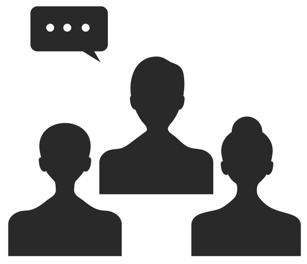 商务人士黑色剪影图标。图片下载