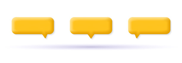 3d语音气泡图标集。聊天框集合。谈话，短信，对话横幅。矢量插图。图片下载