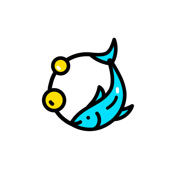 鱼油图标孤立在白色背景上。维生素- 3模板。水滴和鱼的剪影。图片下载