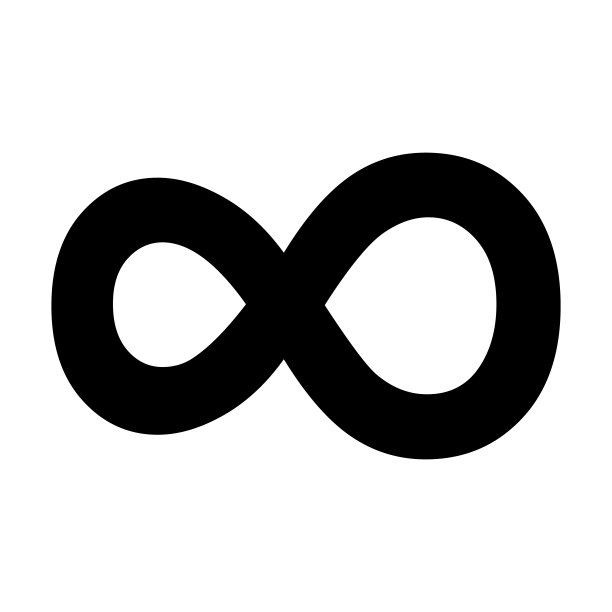 无限几何图标，数学纹身符号，无尽的抽象形状矢量插图现代符号图片下载