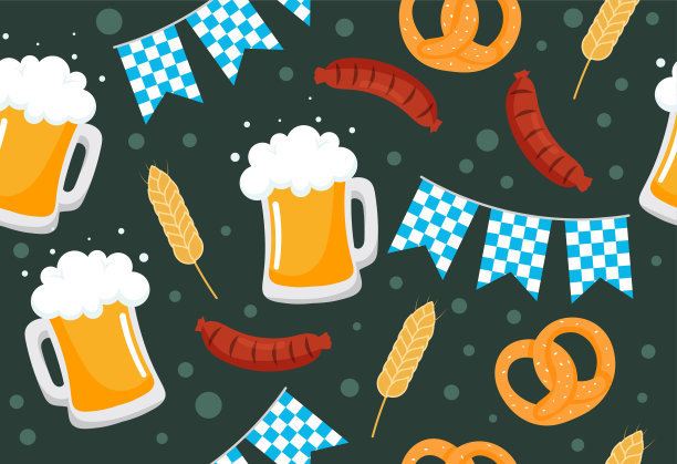 啤酒节无缝模式图片下载