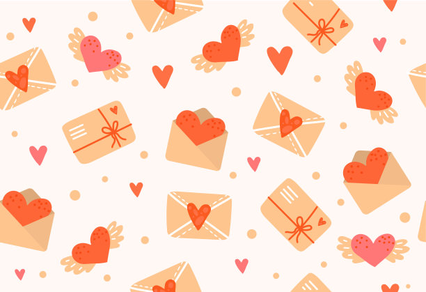 情书无缝图案图片下载