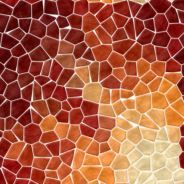 不规则马赛克背景黄橙红色图片下载