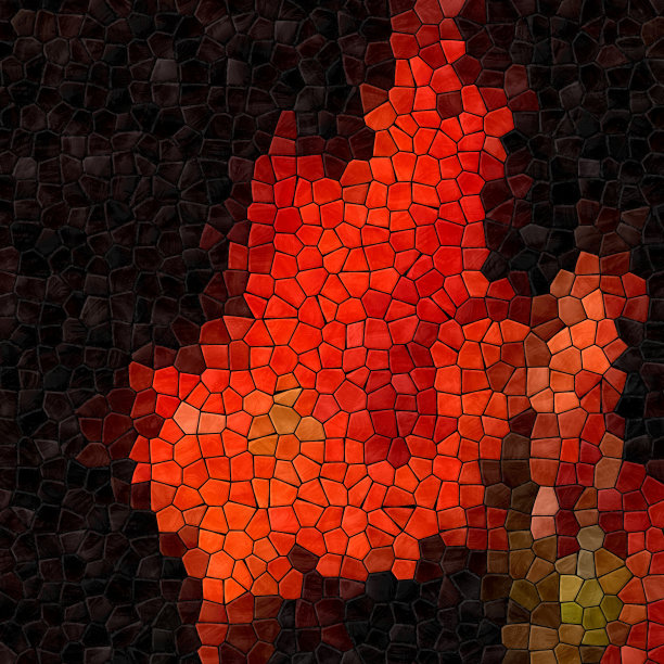 不规则马赛克背景红橙黑色图片下载