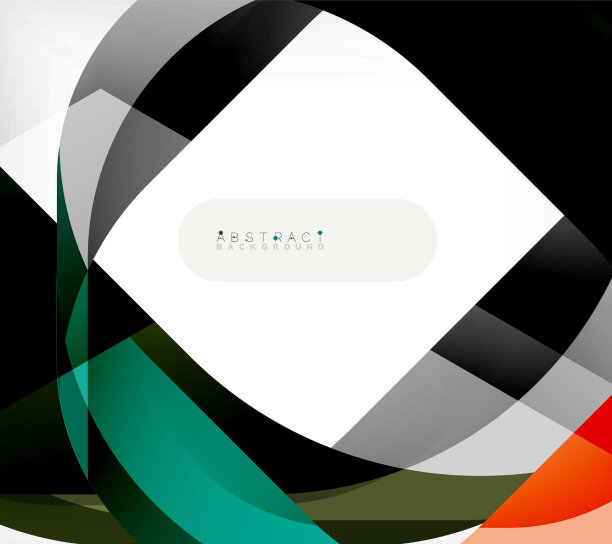 抽象的正方形形状与重叠的波浪图片下载