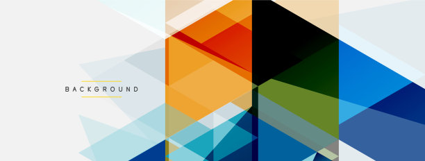彩色三角形构成几何抽象图片下载