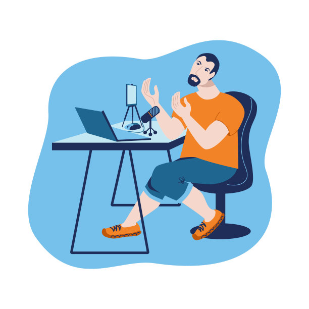 男博主正在直播图片下载