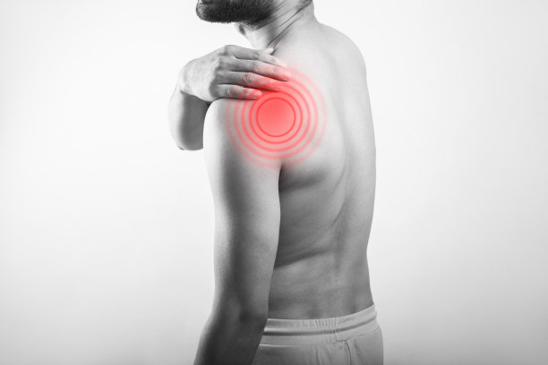 肩后关节疼痛或三角肌酸痛图片下载