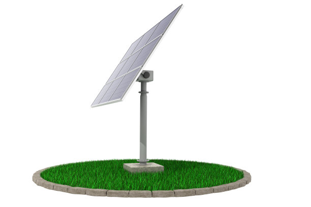 太阳能电池板作为绿色电力技术。3 d渲染。图片下载