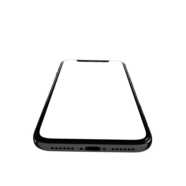 白色屏幕智能手机3D图像图片下载