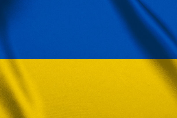 乌克兰国旗飘扬的背景图片下载