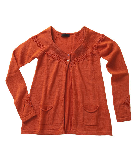 红色开襟羊毛衫孤立在白色背景图片下载