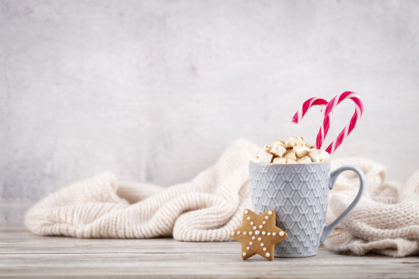 圣诞糖果藤舒适的背景。图片下载