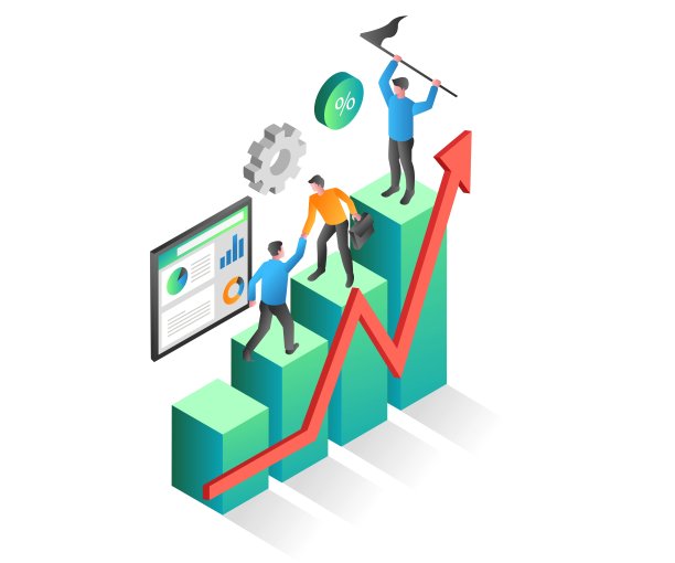 平面等距插图概念。帮助团队共同取得成功图片下载