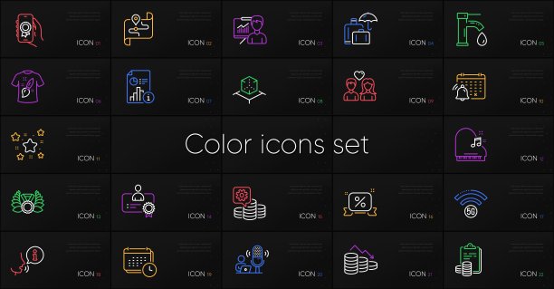 集金钱损失，会计和t恤设计线图标。为设计。向量图片下载