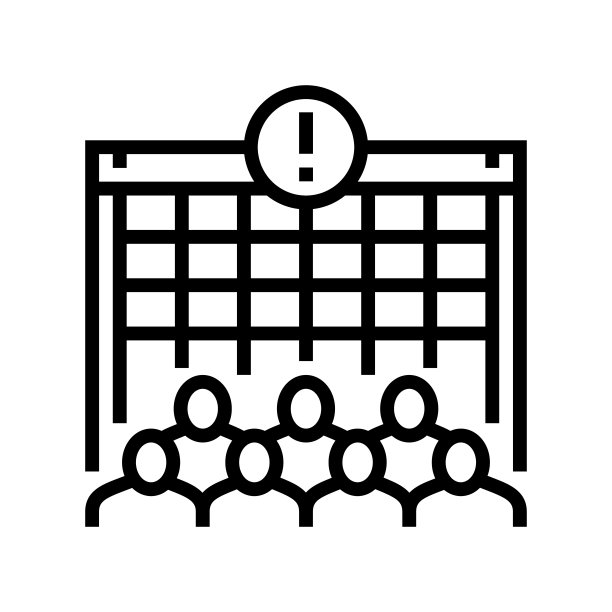 共识犯罪线图标矢量插图图片下载