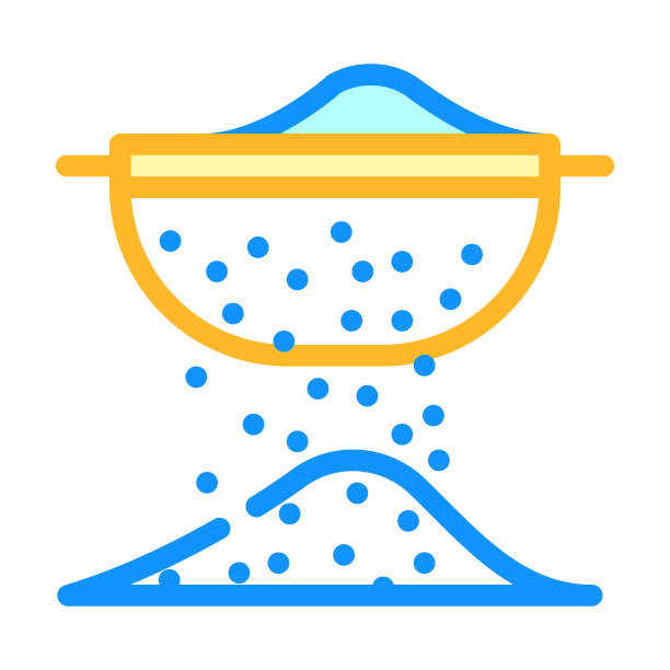 面粉筛颜色图标矢量插图图片下载