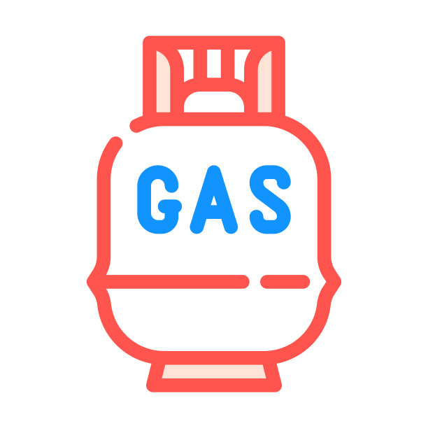 气瓶颜色图标矢量插图图片下载