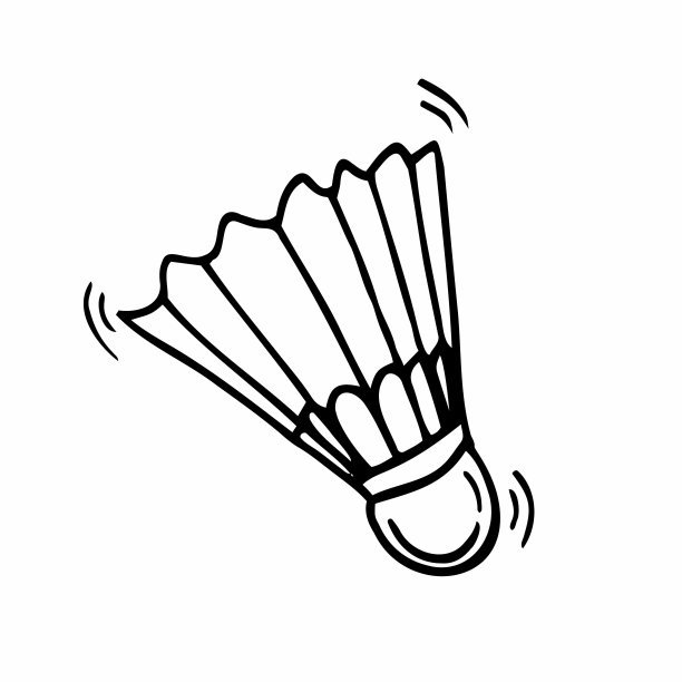 涂鸦羽毛球羽毛球图标矢量。手绘羽毛球羽毛球图标矢量。羽毛球羽毛球涂鸦插图图片下载