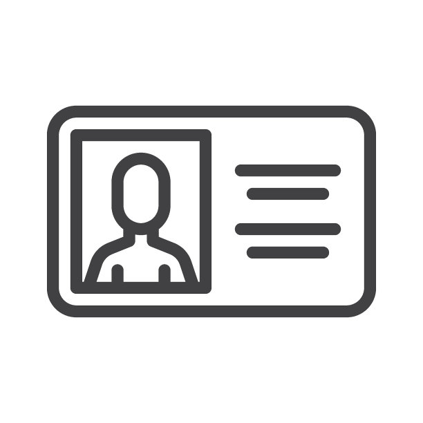 身份证线路图标图片下载