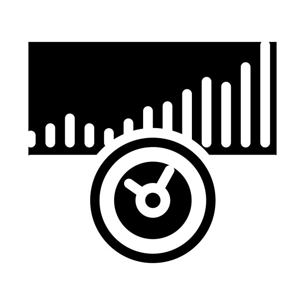 增加时间字形图标矢量插图图片下载