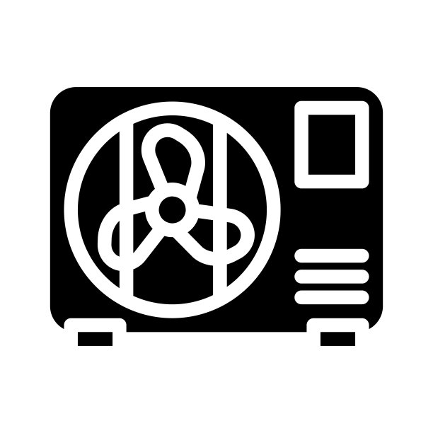 空调字形图标矢量插图图片下载