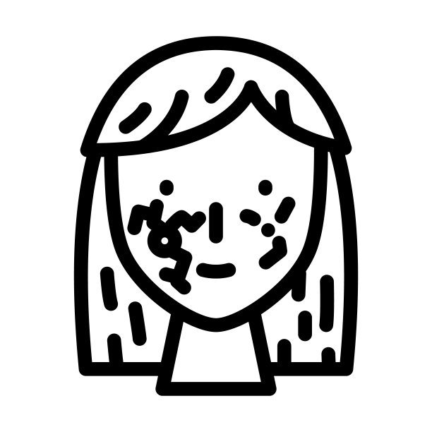 库佩斯皮肤疾病线图标矢量插图图片下载