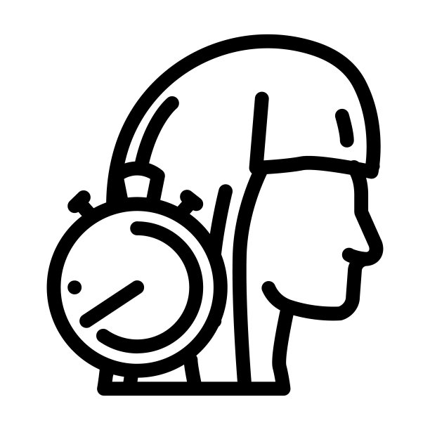 治疗时间在沙龙线图标矢量插图图片下载