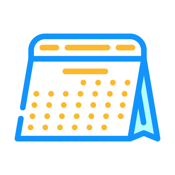 日历计划月颜色图标矢量插图图片下载