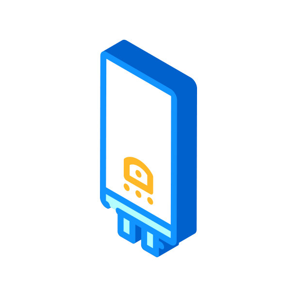 热水器等距图标矢量插图图片下载