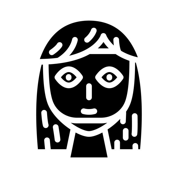 面膜脸皮肤美容治疗字形图标矢量插图图片下载