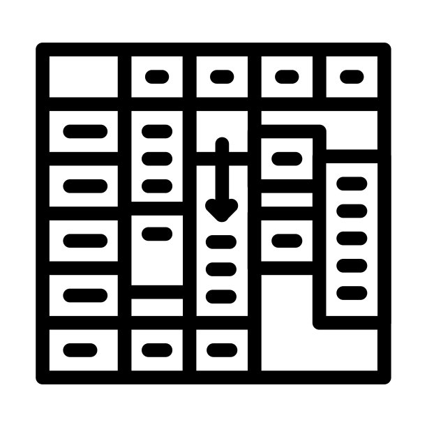 时间表规划线图标矢量插图图片下载