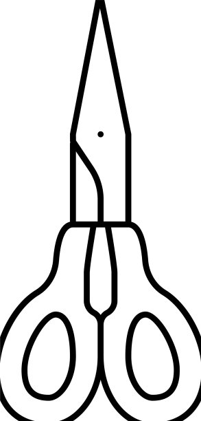 剪刀美容院工人饰品线图标图片下载