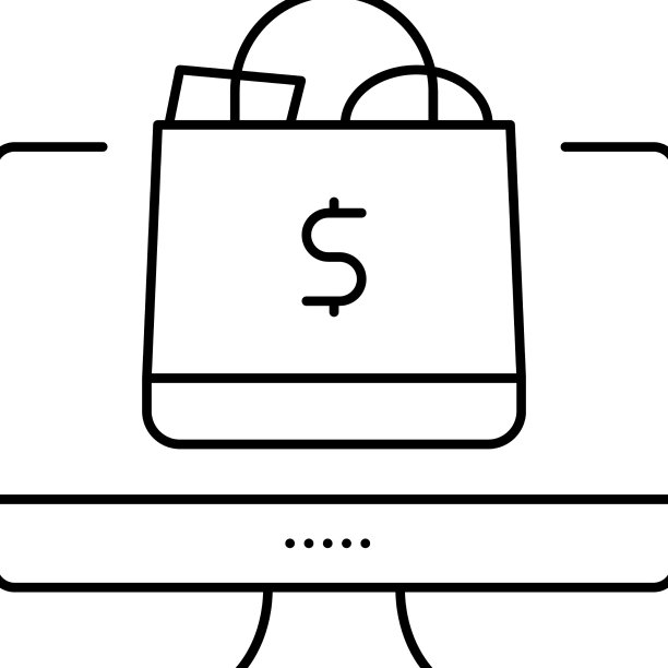购买商品篮的网上商店行图标图片下载