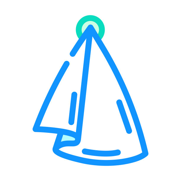 厨房餐巾颜色图标矢量插图图片下载