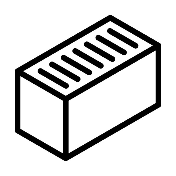 双砖线图标矢量插图图片下载